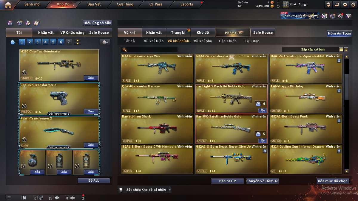 shop acc cf uy tin gia re